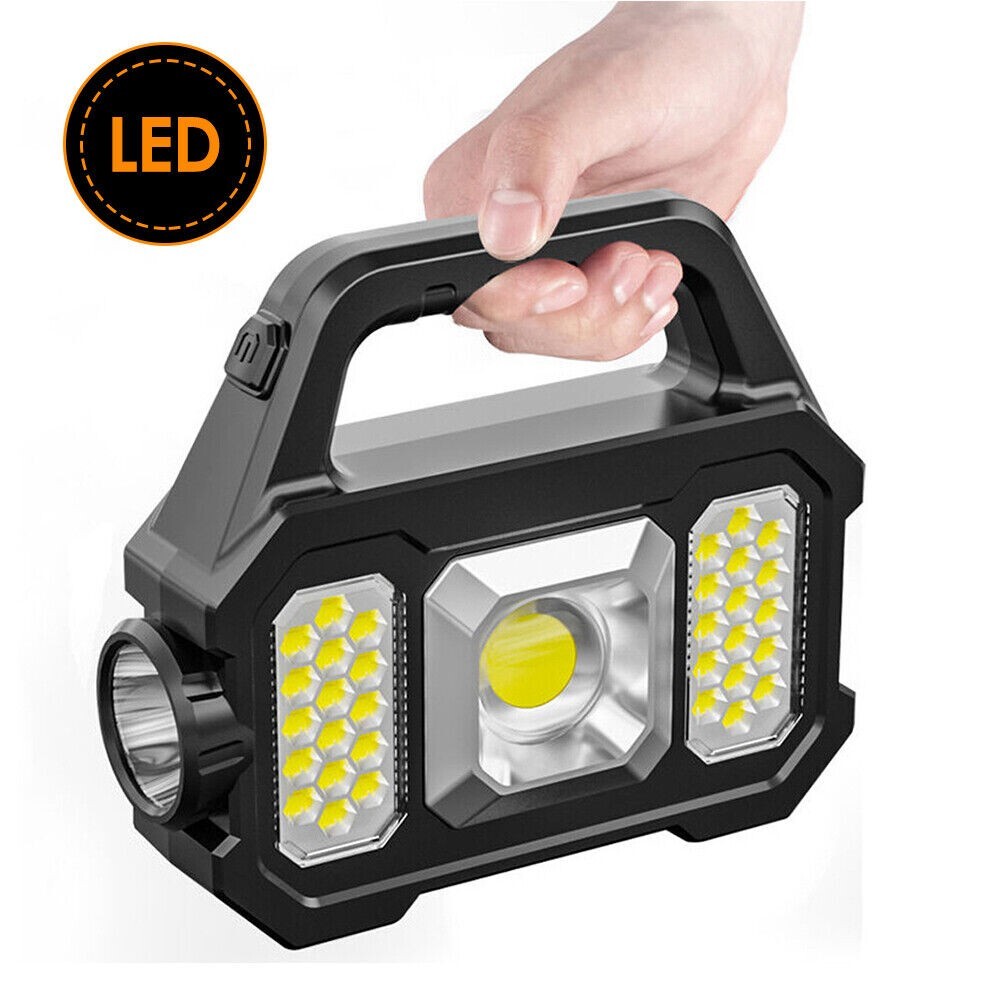 Solar Power LED Camping Lamp Flashlight Tent Light Lantern Rechargeable Battery