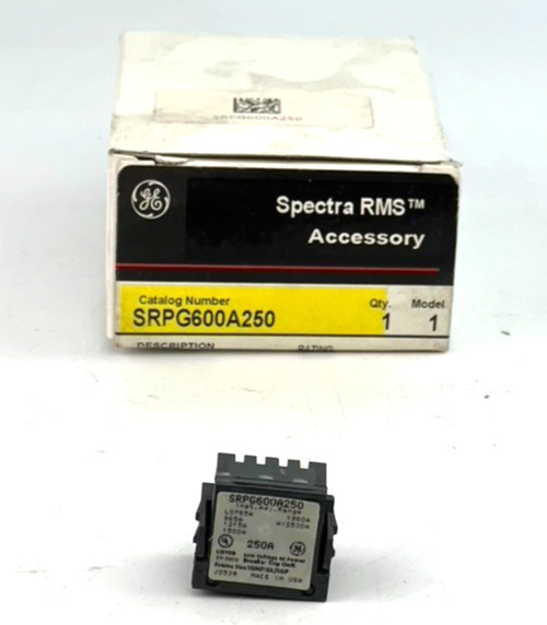 GE SRPG600A250 Spectra RMS Rating Plug 250 Amp For 600A Frame — New In Box