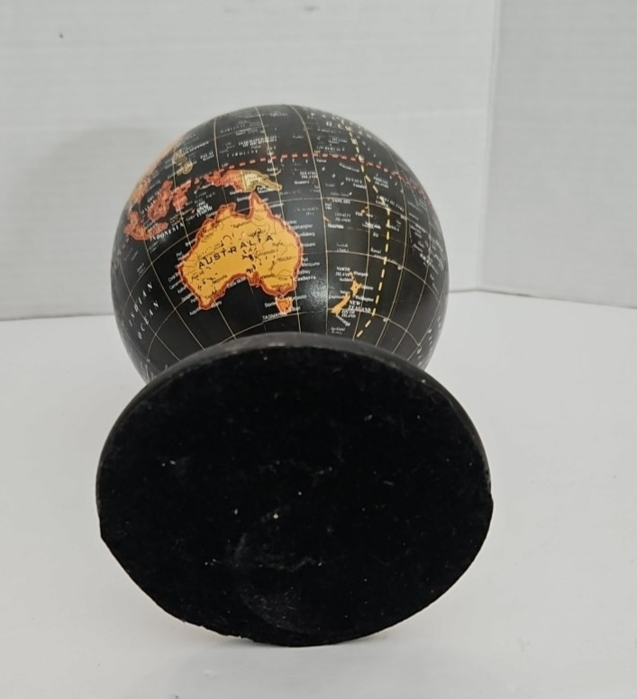 Tabletop World Globe Black Decorative Desk Decor Display