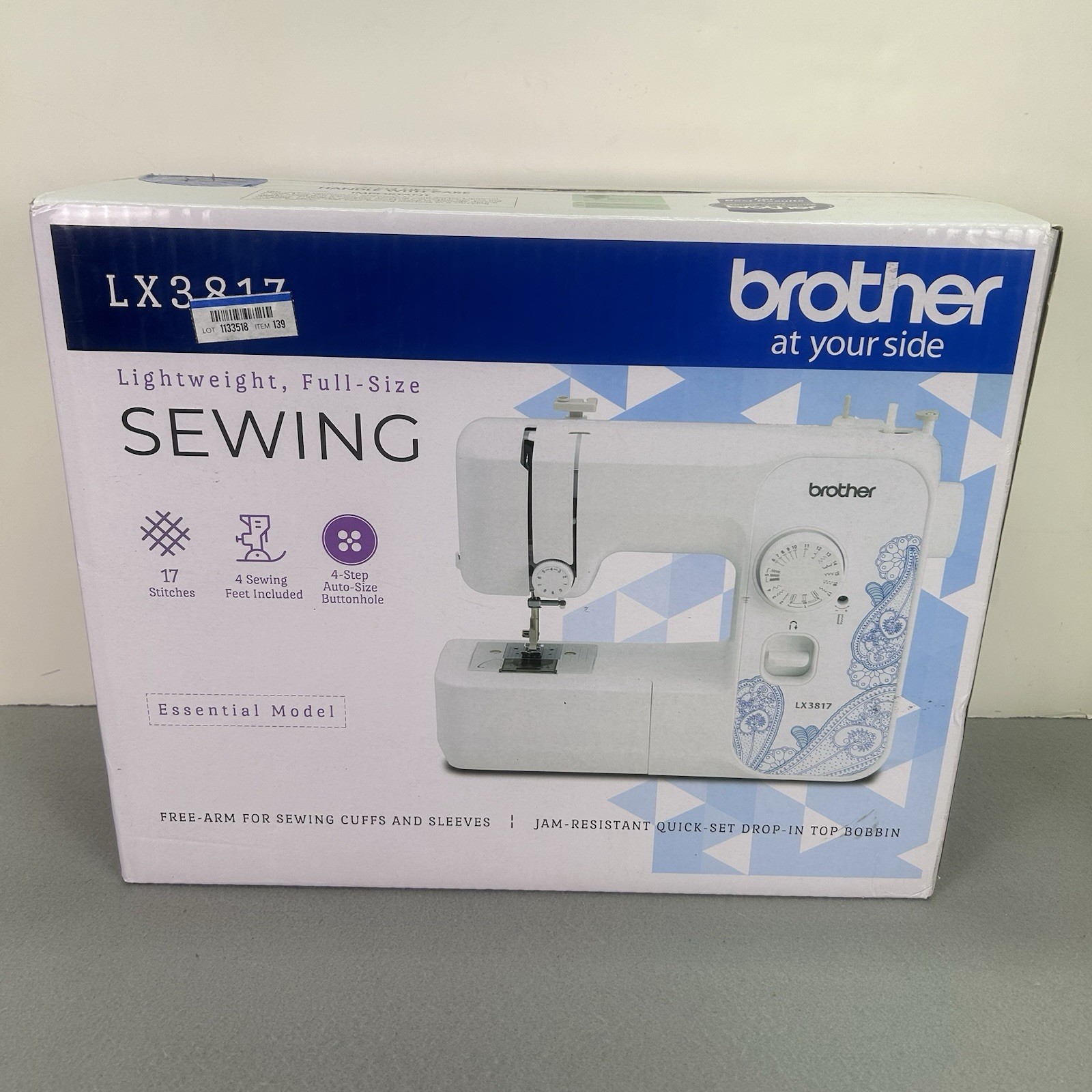 Brother LX3817 Electric Sewing Machine w/ Foot Pedal Portable NEW OPEN BOX