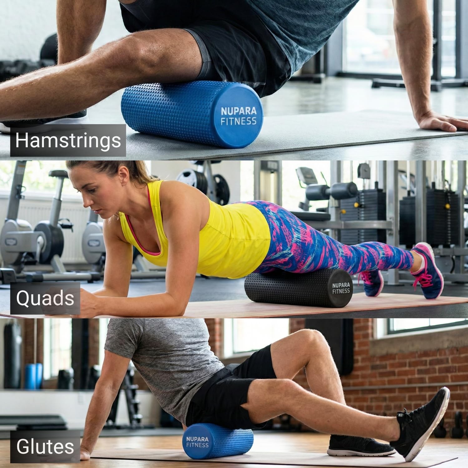 Foam Roller for Back, Legs, and Deep Tissue Muscles. Muscle Roller for Runnin...