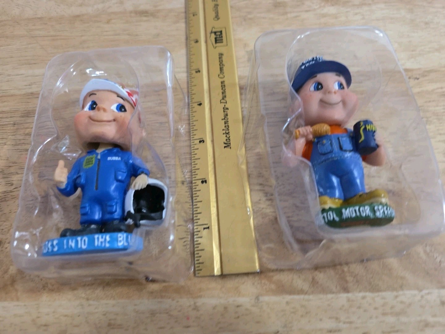 2 Motor Speedway Mini Bobblehead Figures - See Photos.