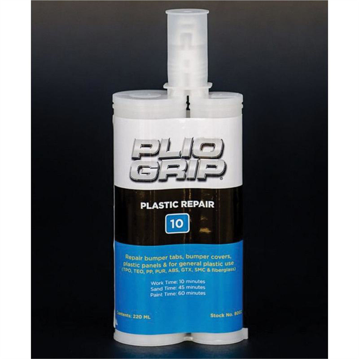 PLI.8002PLIO-GRIP Plastic Repair 10 8002 Plastic Repair, 220 mL Cartridge, Beige