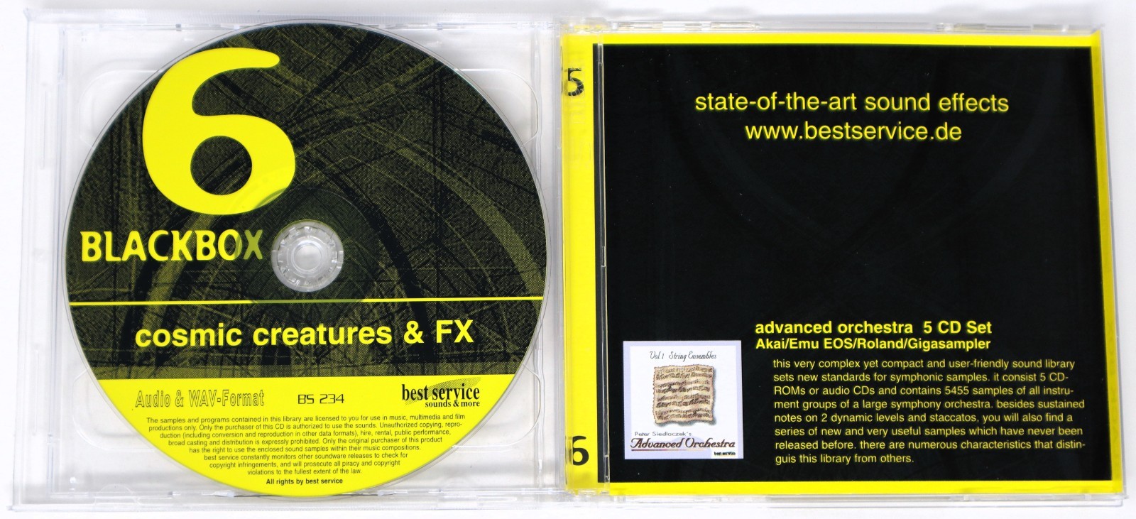 Best Service Black Box Cosmic Gold Sample/Sound Library/Sampling 9 CD Box Set