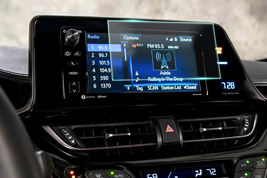 Crystal Clear Screen Protector for 2019 Toyota C-HR 8in Vehicle Navigation