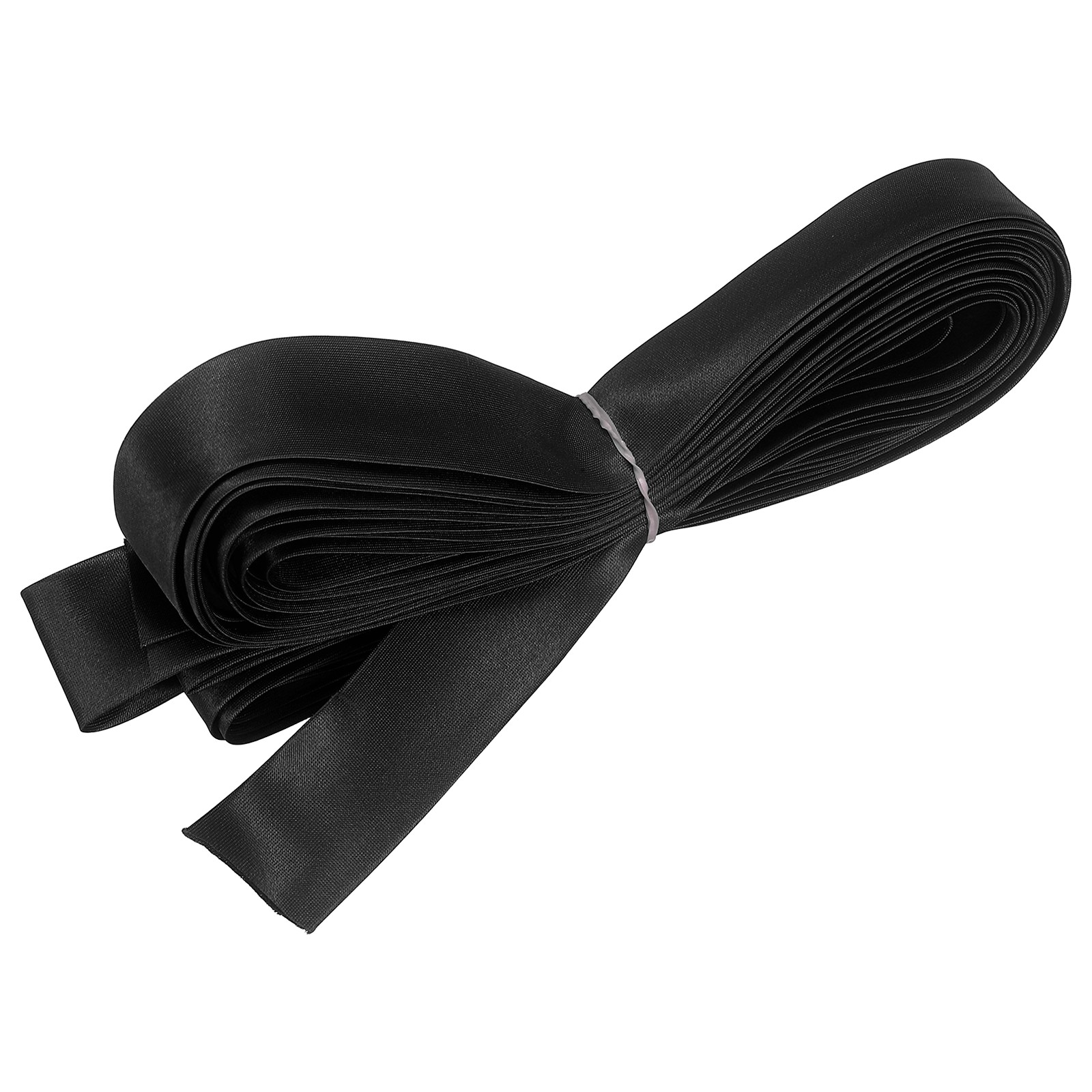 Double Fold Bias Tape 1 Inch x 5.5 Yards Satin Pre-fold Tape Black