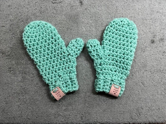 Handmade Crocheted Mittens for children
