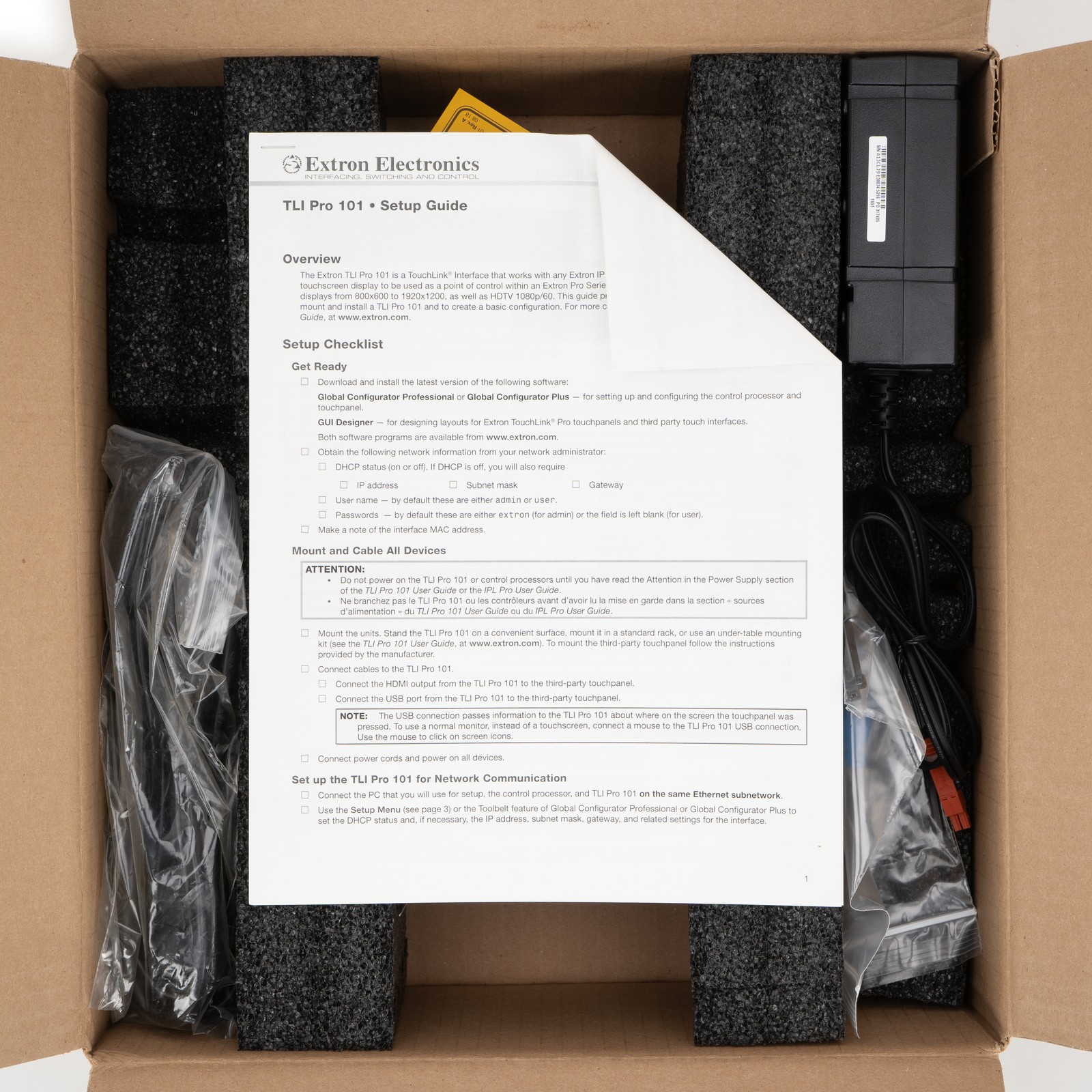 Extron TLI Pro 101 TouchLink Interface, 60-1083-01