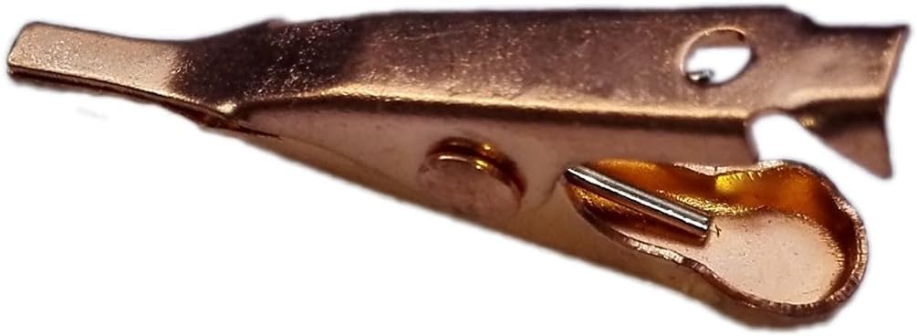 50 Pack Micro Flat Alligator Test Clips 5A Copper Prototyping Soldering Clamps