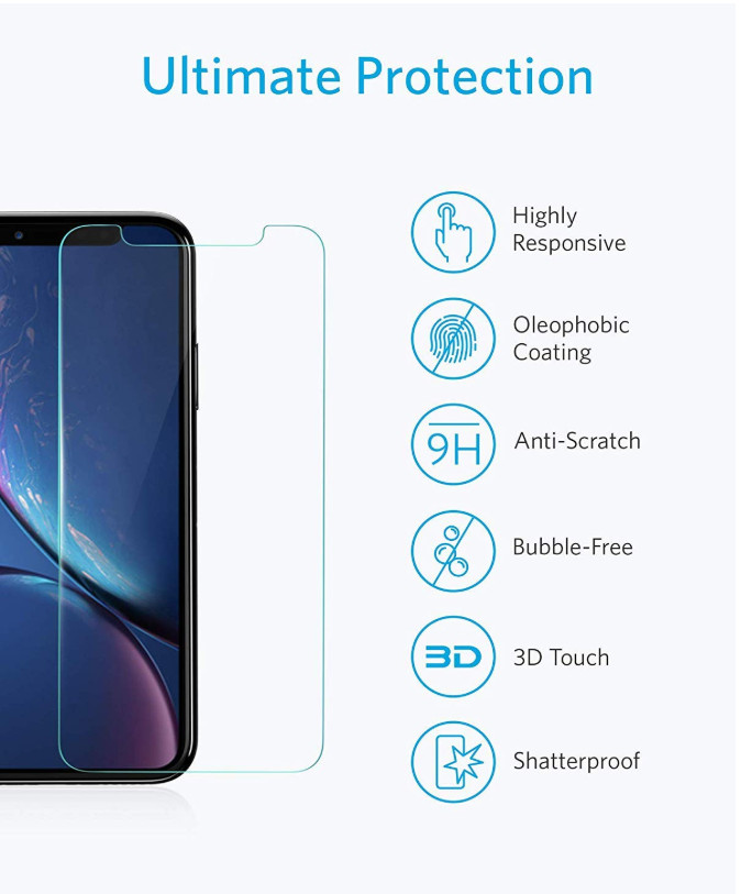 2-Pack Screen Protector Tempered Glass For Apple iPhone 11/ 11 Pro / 11 Pro Max