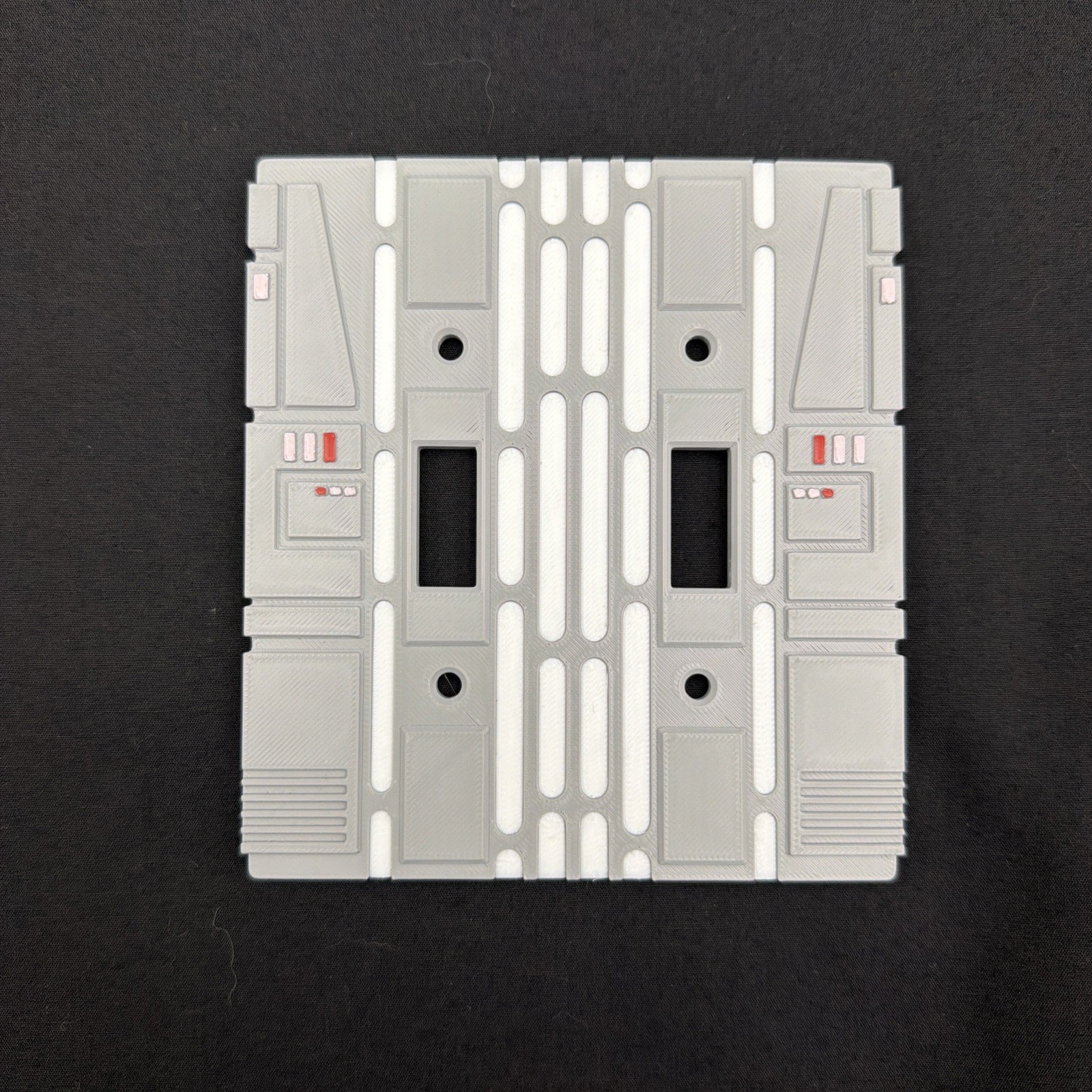 Star Wars Imperial Wall Plate 2-Gang Light Switch Cover 3D Printed Sci-Fi Decor