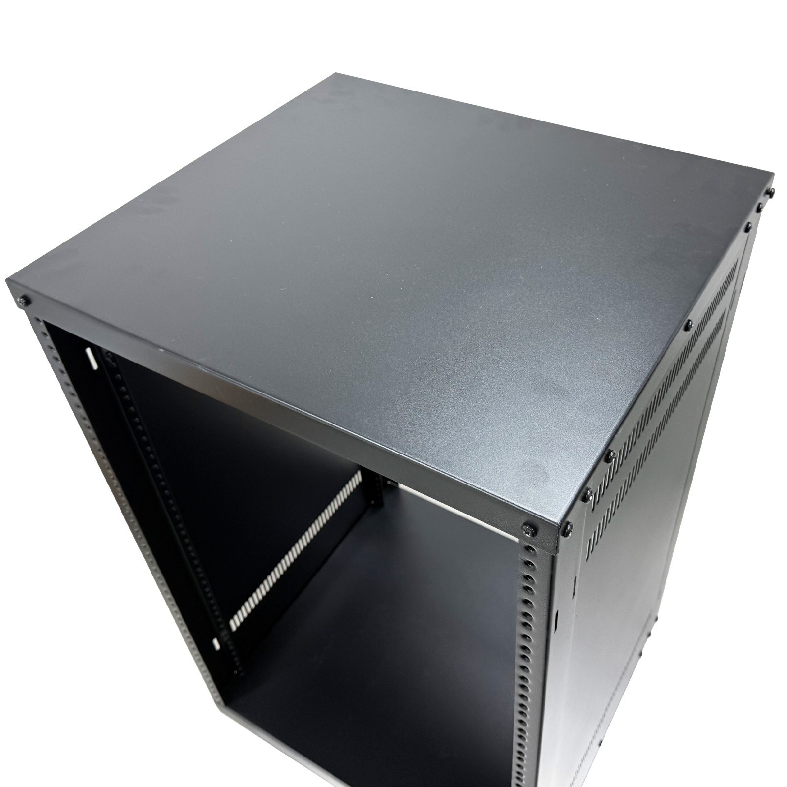 12 Space Studio Rack Case with 4" Caster Wheels 12U Open-Frame Server Rack