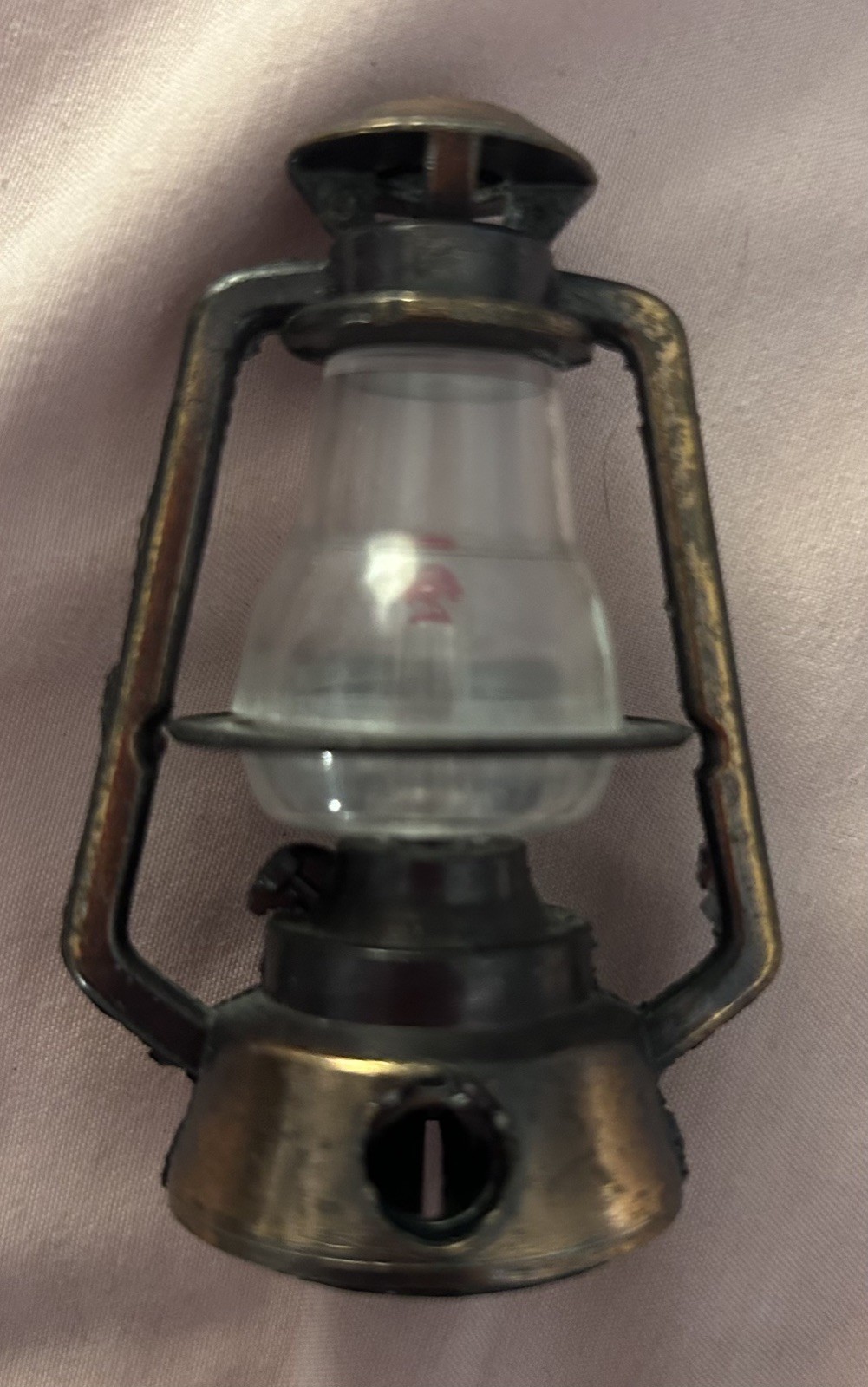 VNTG Miniature METAL & Plastic LANTERN PENCIL SHARPENER; 3”