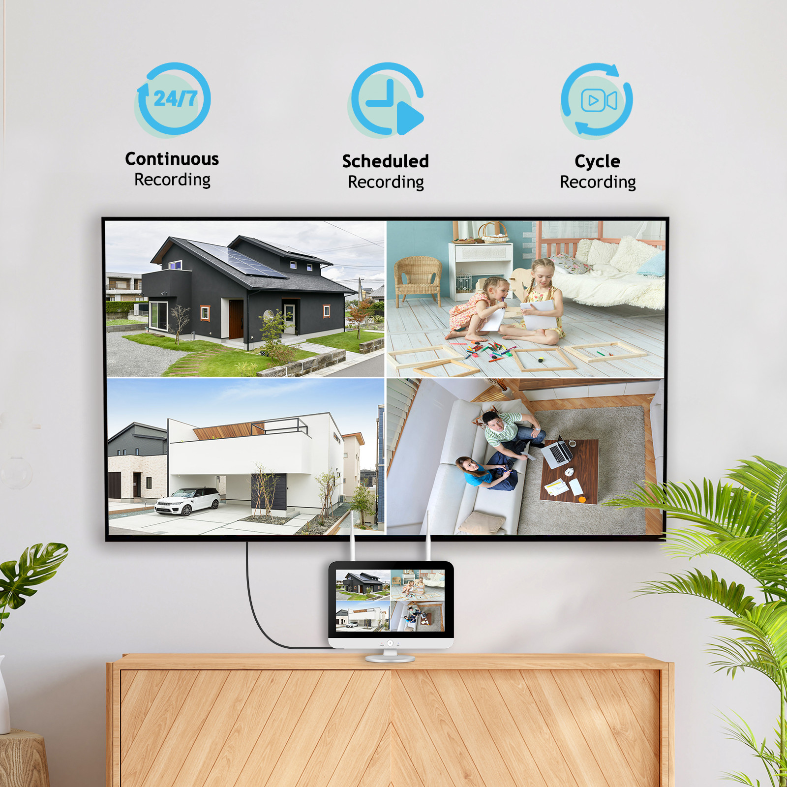 JENNOV Wireless 5MP Security Camera System NVR Two Way Audio Human Detection