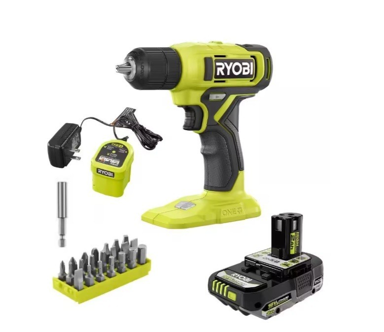 RYOBI ONE+ 18V Cordless 3/8 in. Drill/Driver Kit with (1) 2.0 Ah Battery Charger