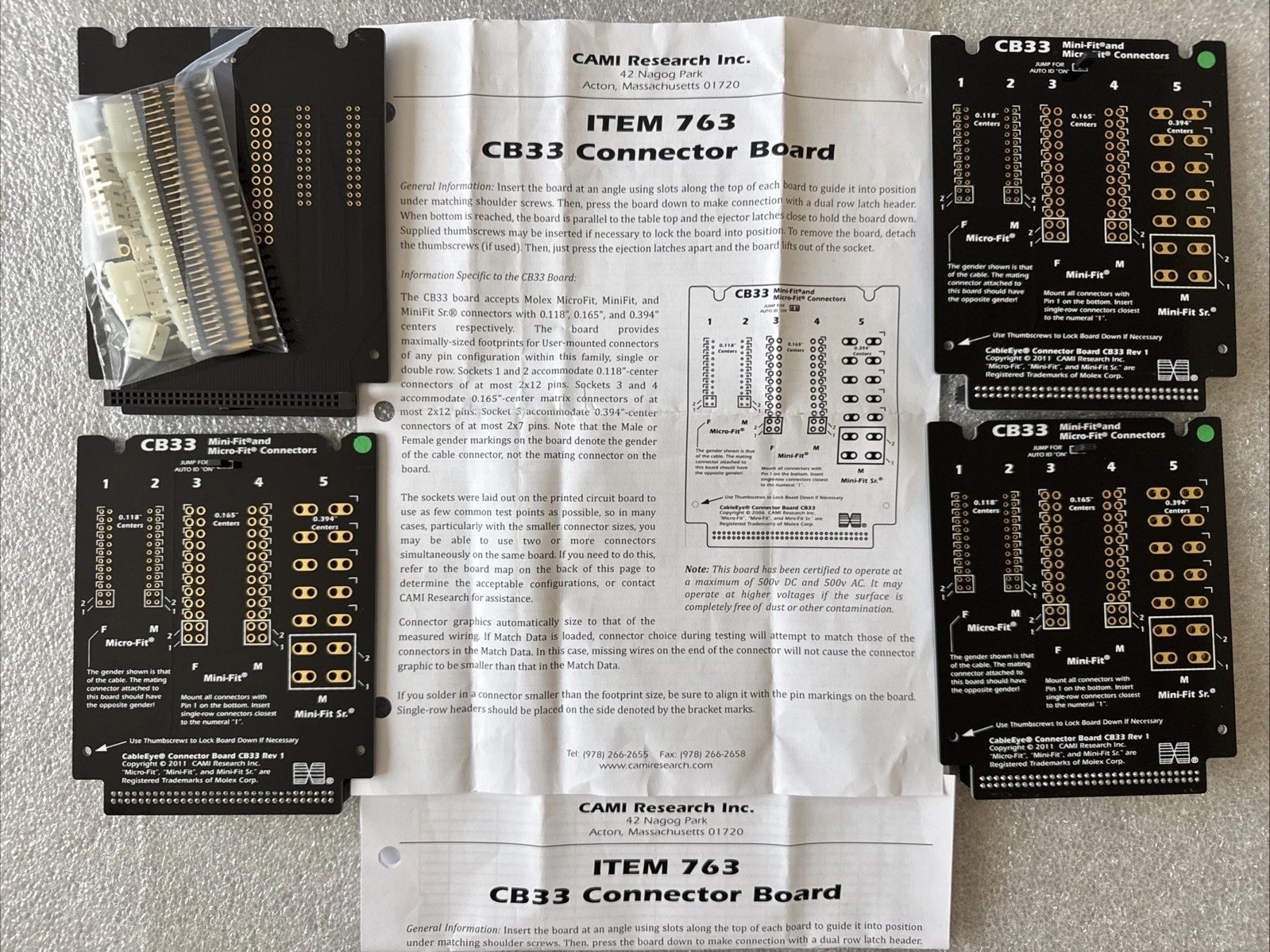 CAMI Research CableEye M3U PC CABLE TEST SYSTEM W/ Cables, Boards, accessories.