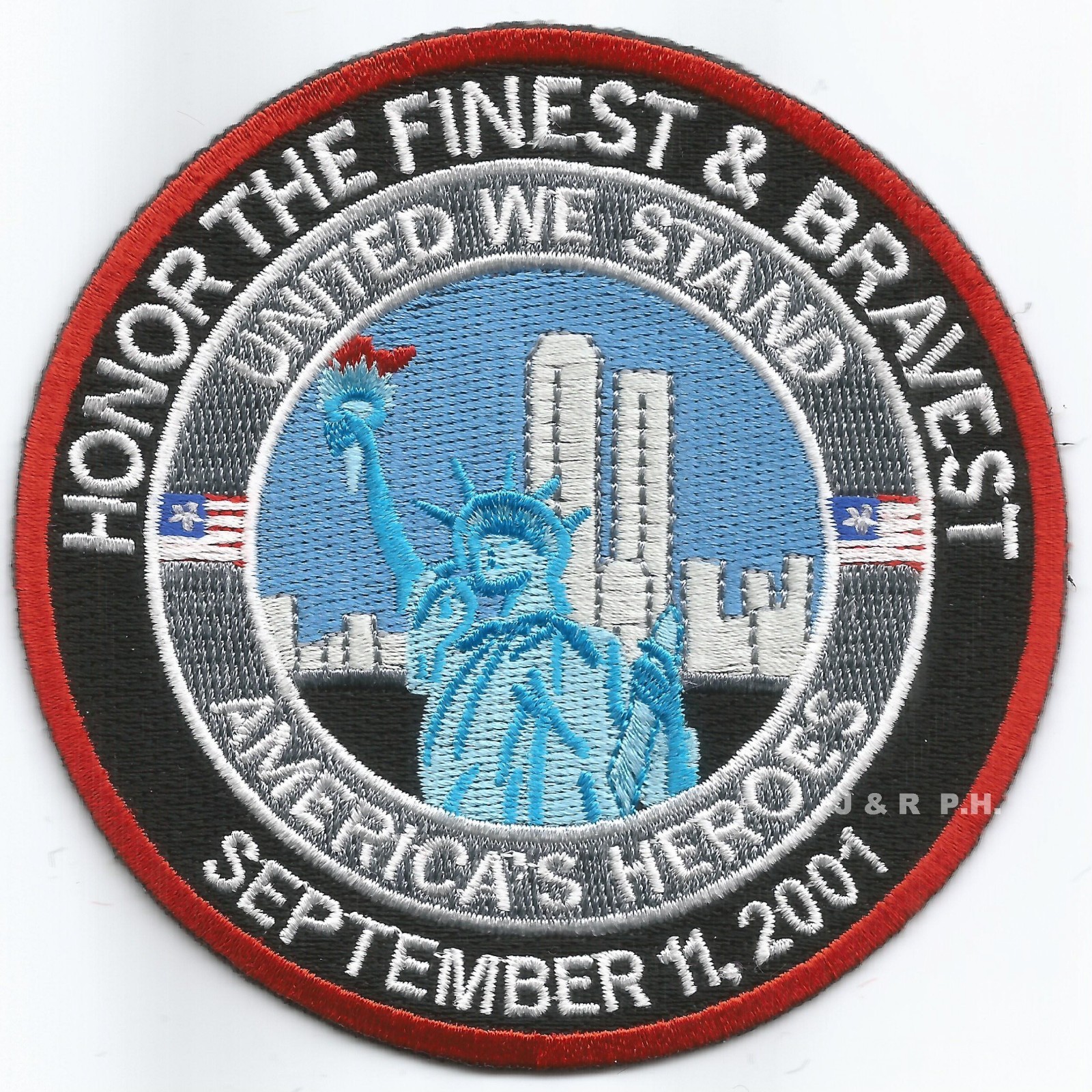 New York City FDNY TRIBUTE - Honor Finest & Bravest, NY (4" round) fire patch