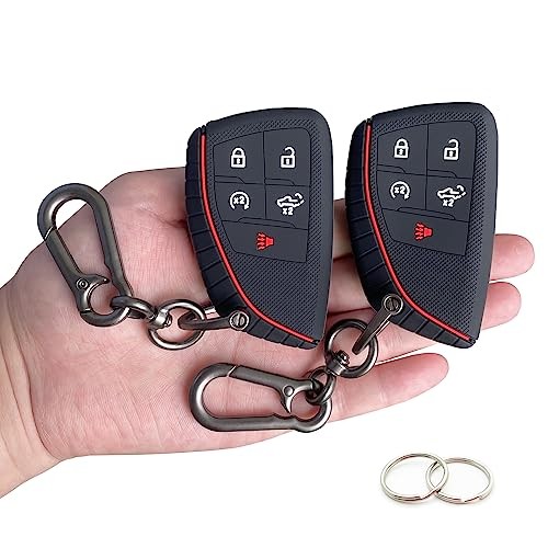 Key Fob Cover for 2022-2025 2026 Chevy Silverado 1500 GMC Black and Black