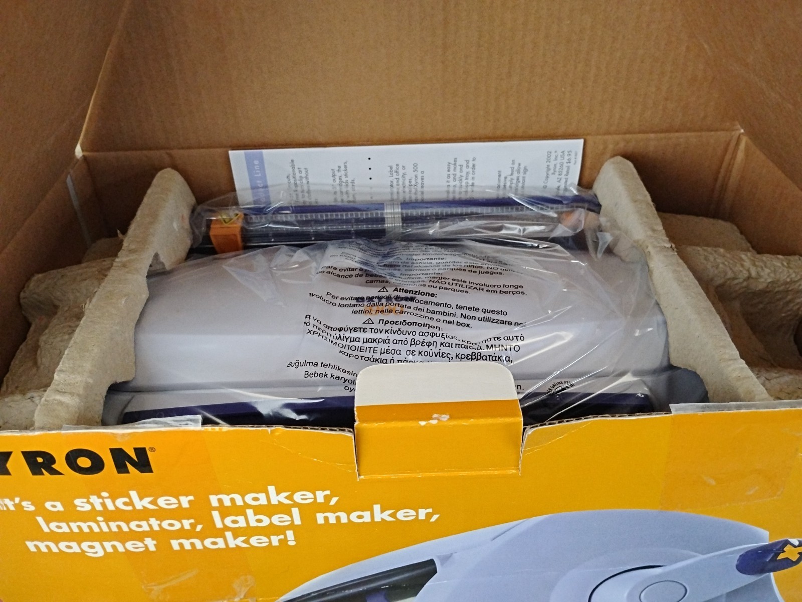 Xyron Model 900 Sticker Laminate Magnet Label Maker Machine XRN900