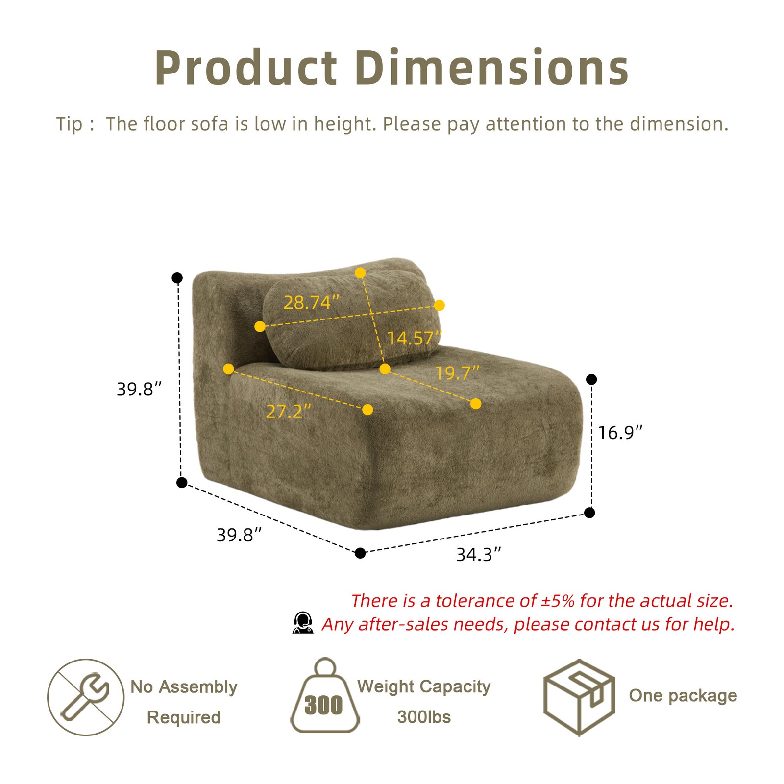 Compression Wave Sofa, Convertible Floor Sofa Bed, DIY Boneless Modular Sectio