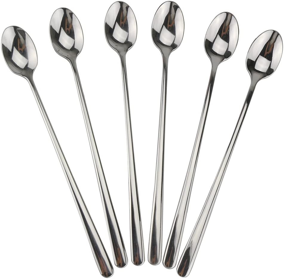 Long Handle Spoon, 9-inch Ice Tea Spoon,  Premium 18/10 Stainless Steel Iced Tea