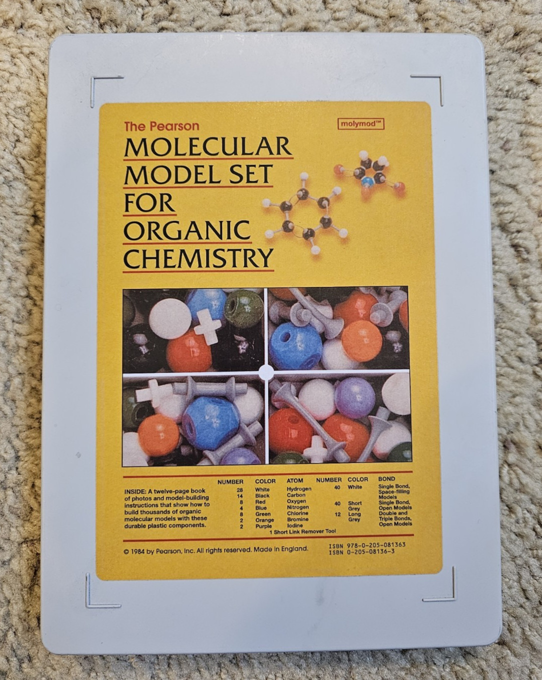 Molecular Model Set for Organic Chemistry 1984 UNOPENED BAGS Never Used