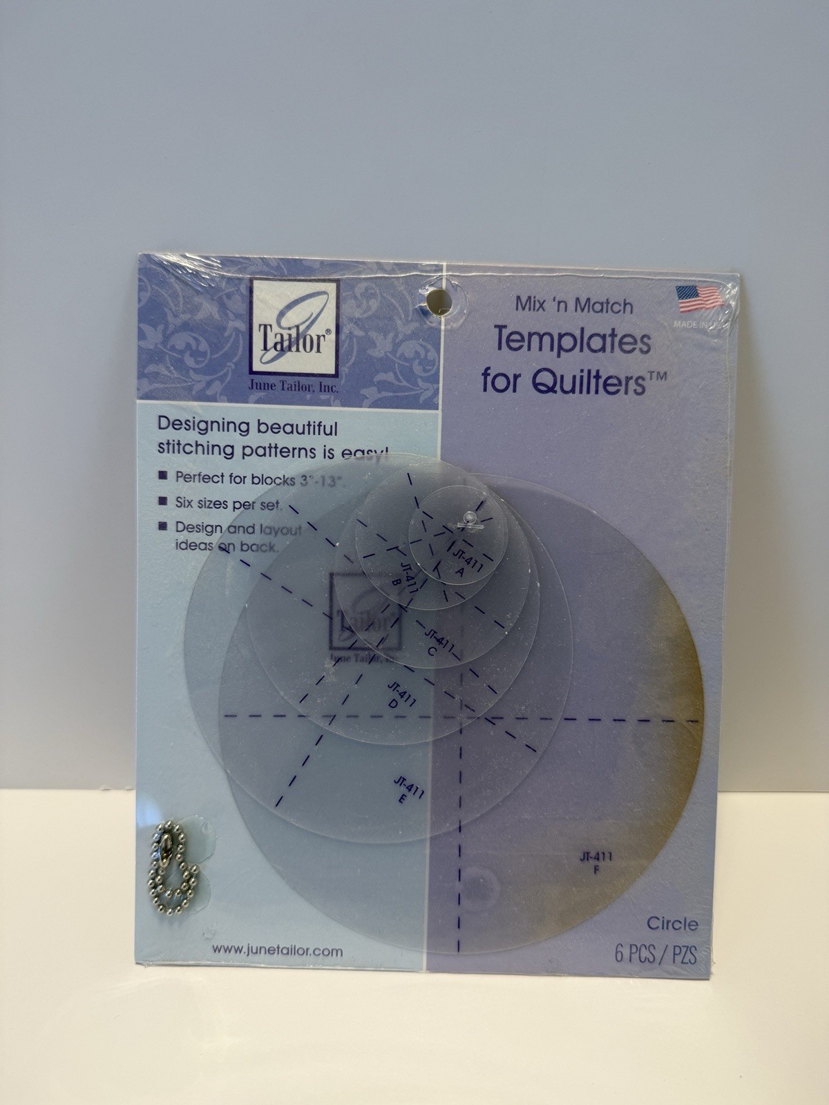 June Tailor Mix ‘n Match Templates For Quilters Circles New 6 Pieces