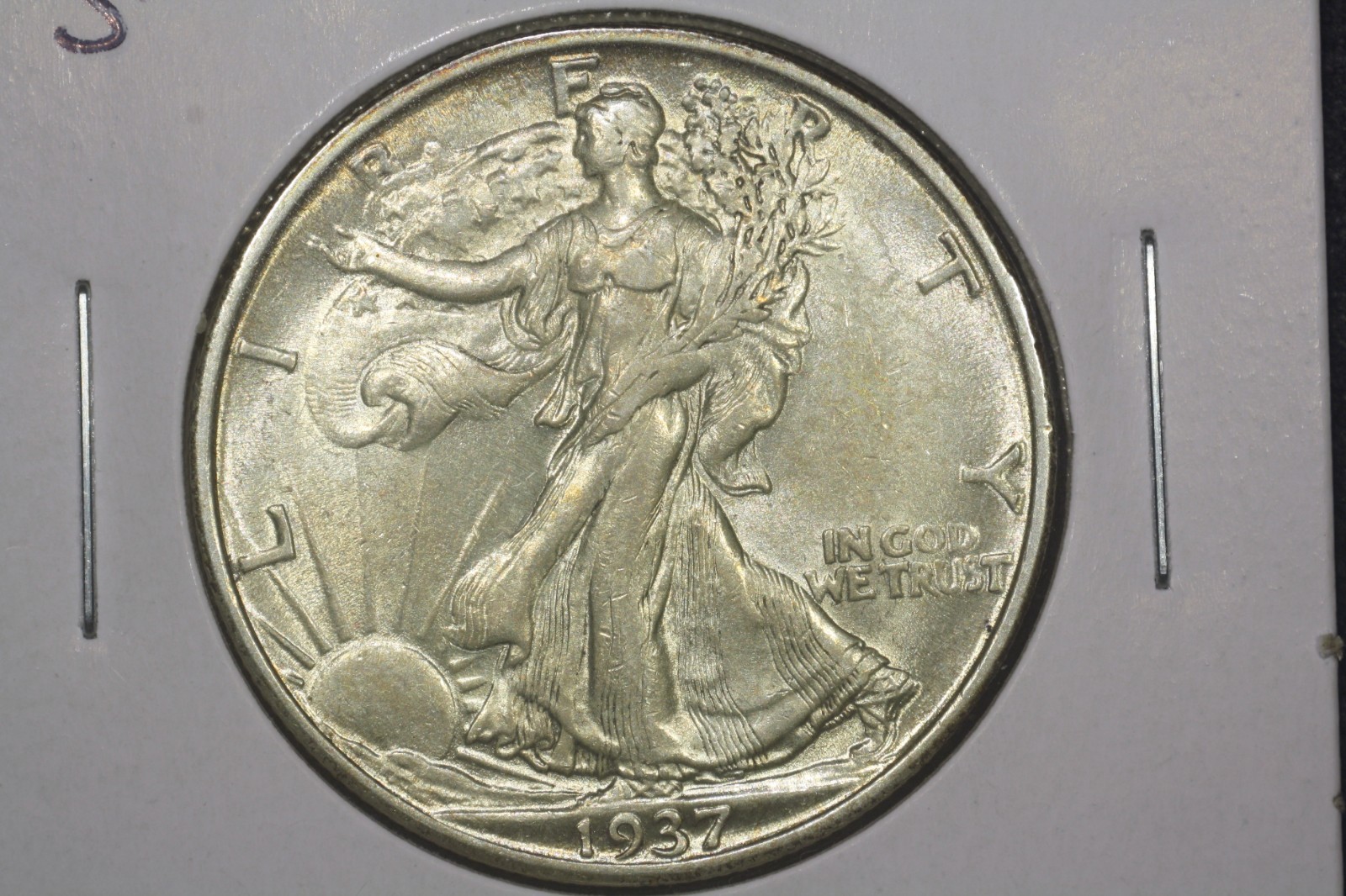 1937-S Walking Liberty Half, AU/BU