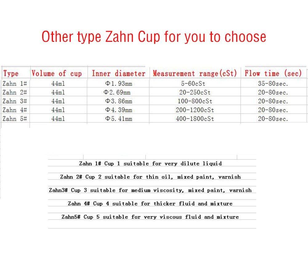 Zahn Cup 2# Viscosity Cup Dip Type Immersion Flow Cup 44ml Volume No.2