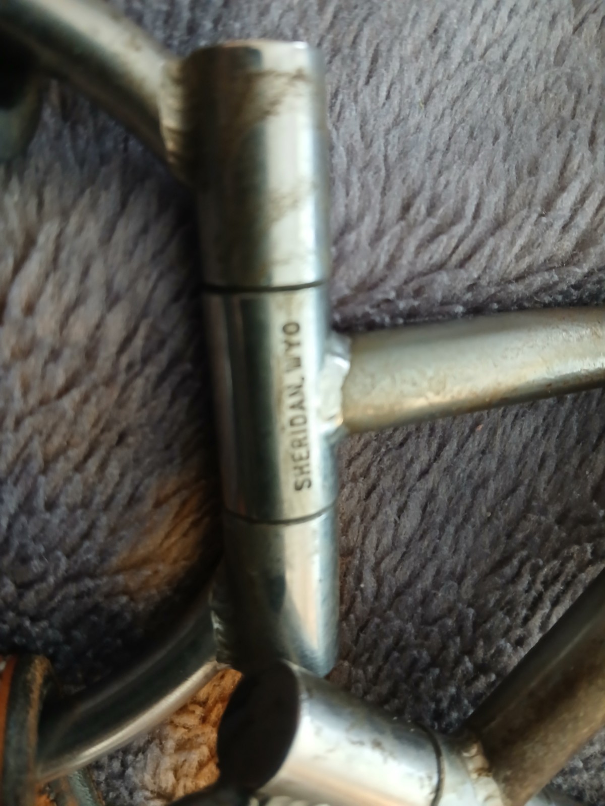 Custom browband bridle with Tom Balding D ring snaffle & loop rein, maker marked