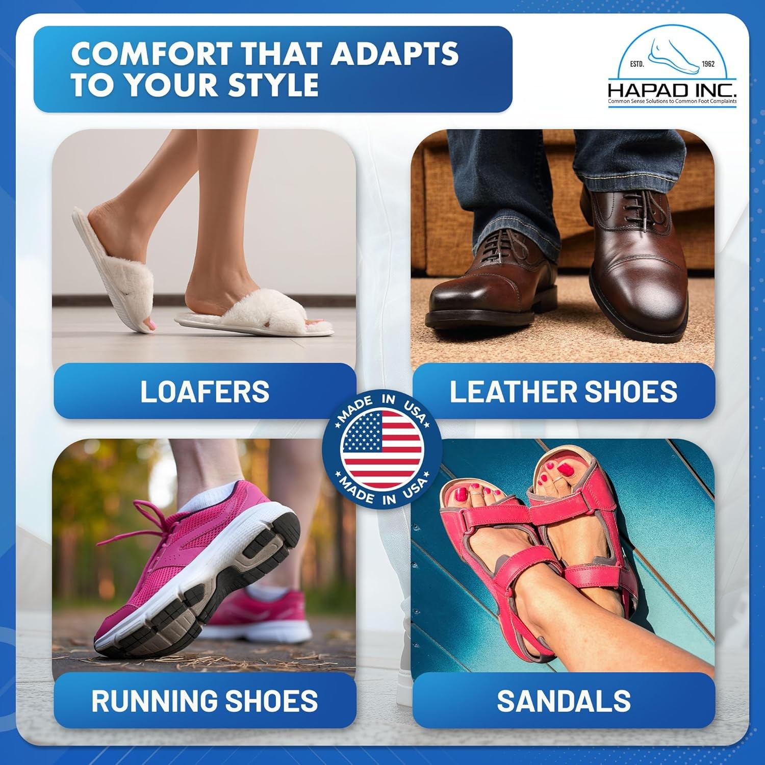 Hapad 3/4 Length Heel Wedges