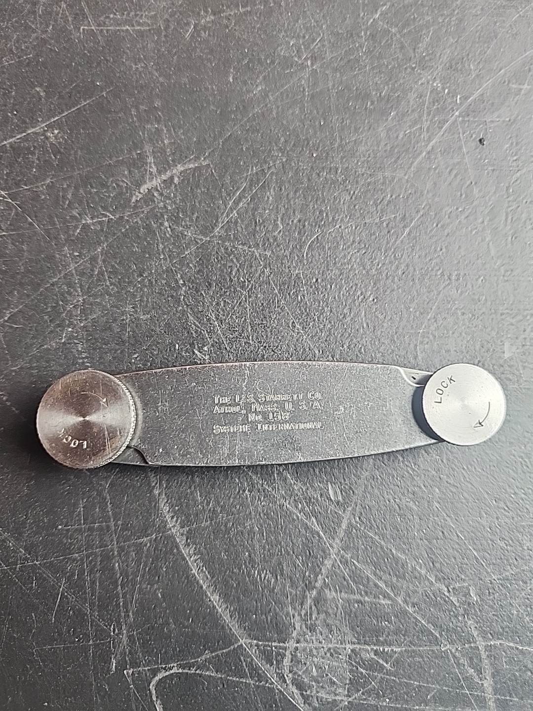 Vintage L. S. Starrett No. 158 Metric Screw Pitch Gage Machinist Tool USA