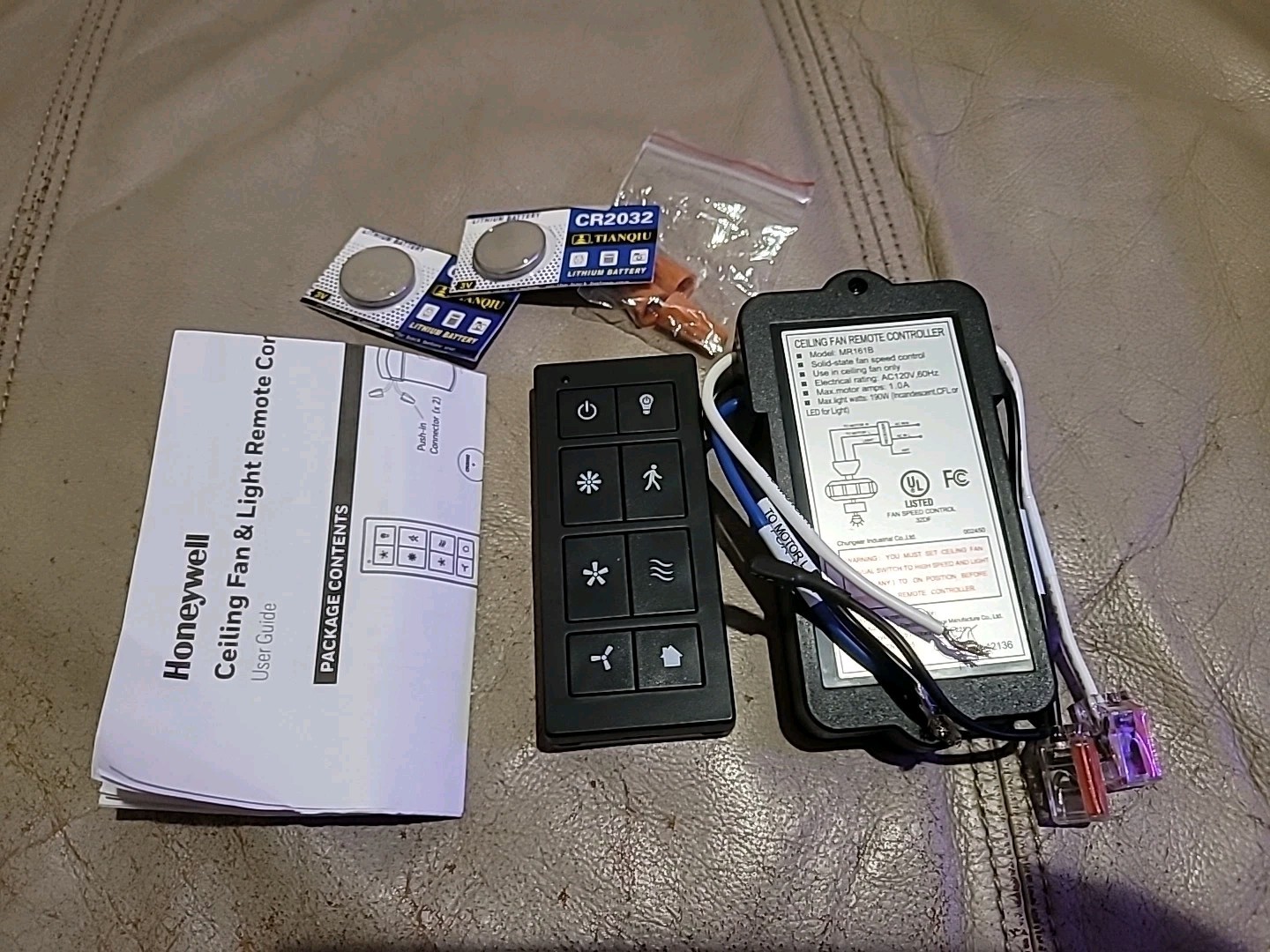 Honeywell Universal 3 Speed Black Plastic Indoor Ceiling Fan Remote 42136