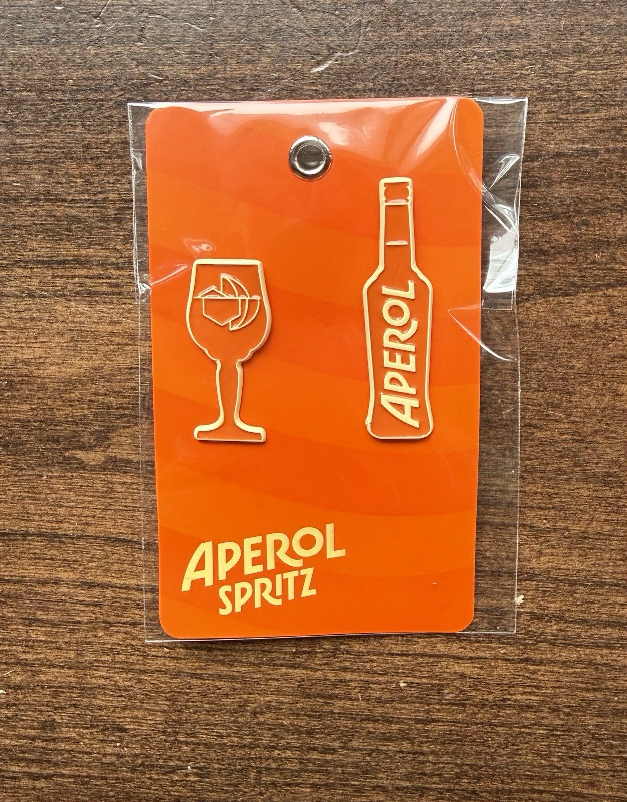 Aperol Spritz Cocktail And Bottle Enamel Lapel Hat Pin Set **BRAND NEW**