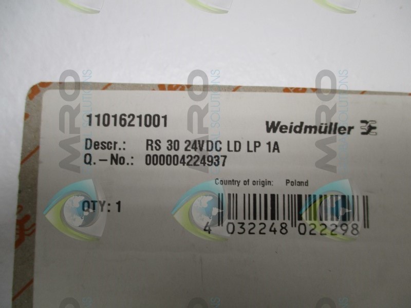 WEIDMULLER 1101621001 TERMINAL RELAY NSMP