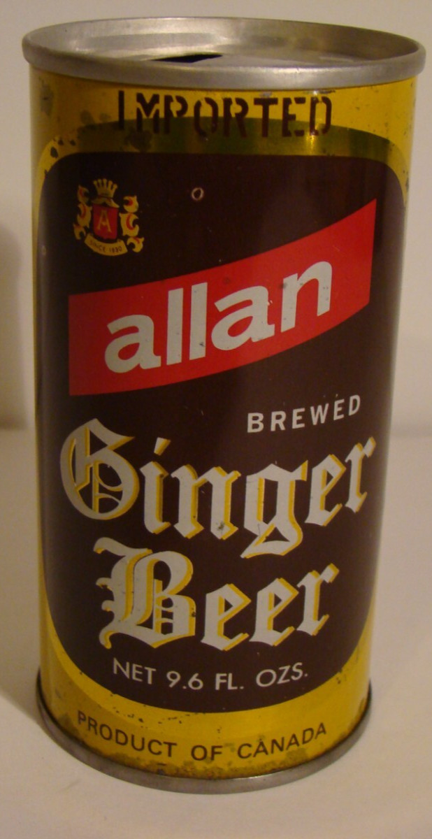 Allan Ginger Beer 9.6 oz Can Empty Steel Canada