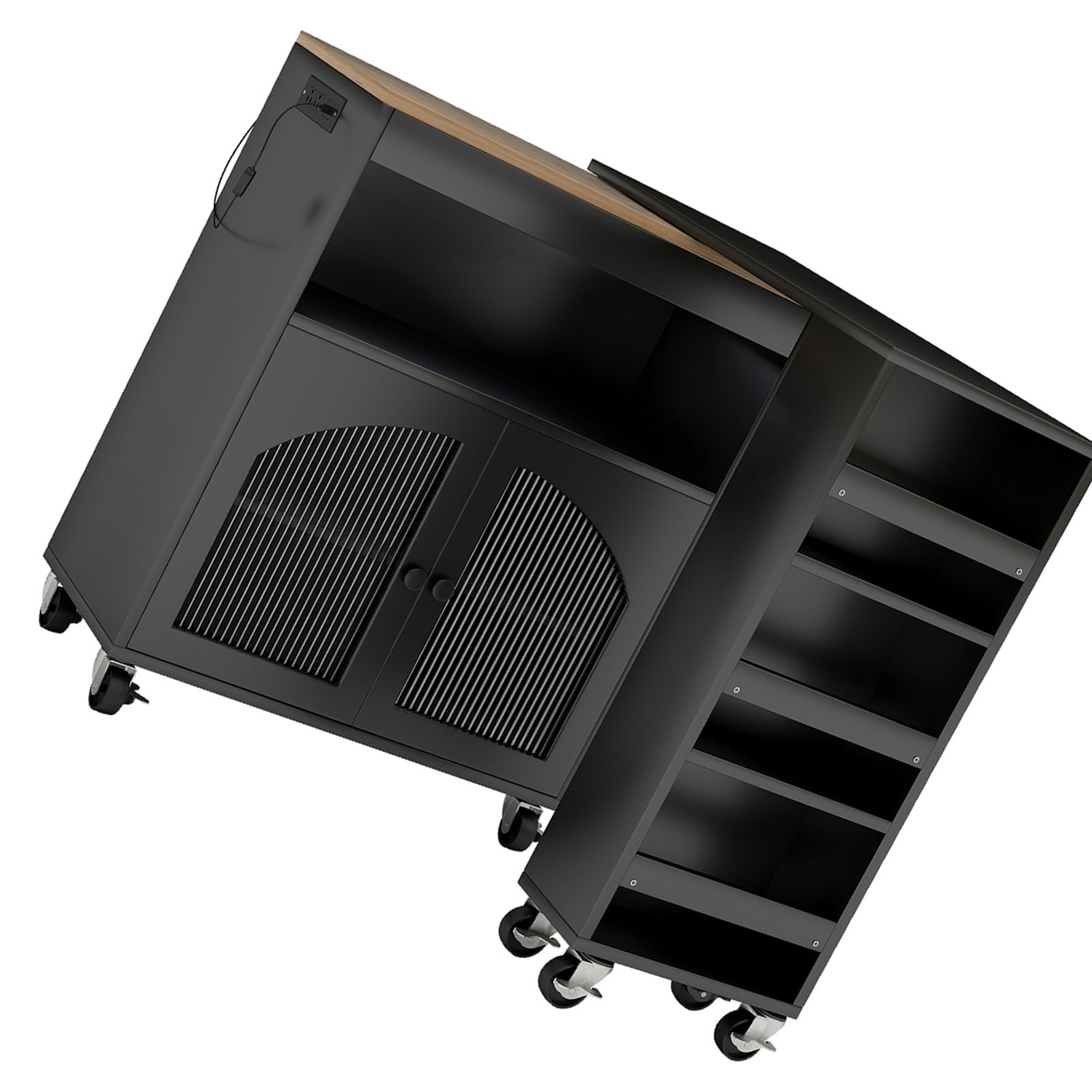 Modern Kitchen Island With Storage Rolling Cart