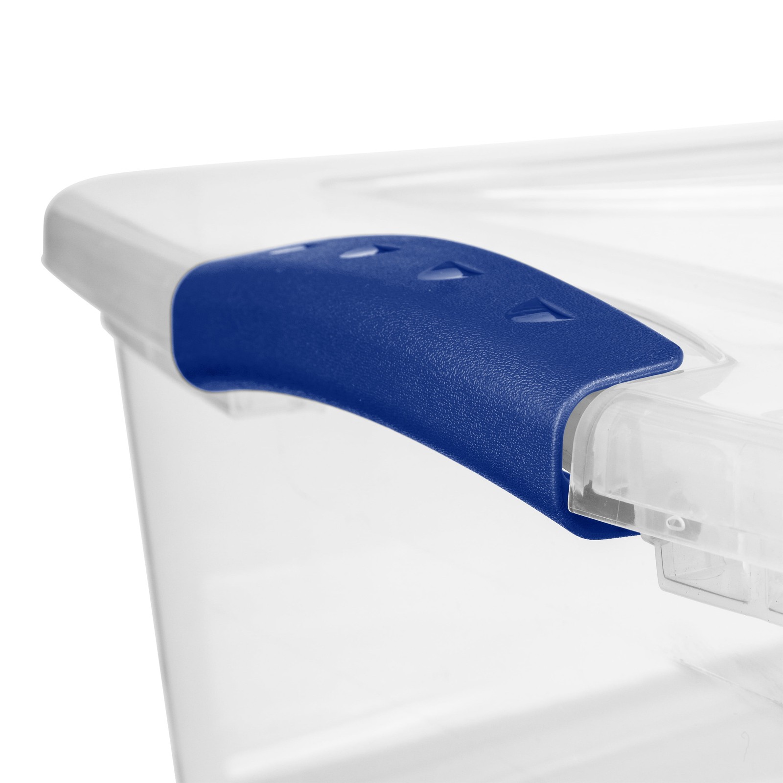 (2 pack) Sterilite Storage Bin, 32 Quart Clear Underbed Storage Container , Blue