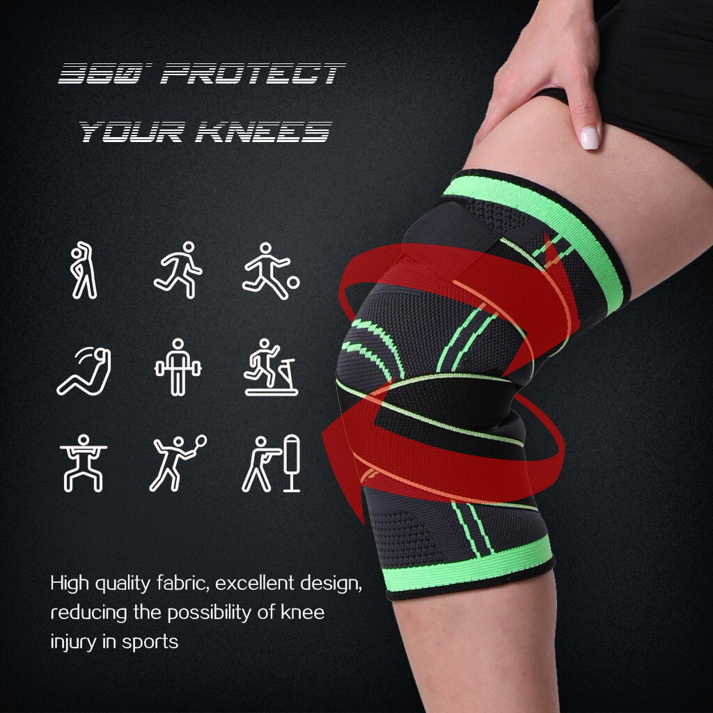 Knee Sleeve Compression Brace Support For Sport Joint Pain Arthritis Relief