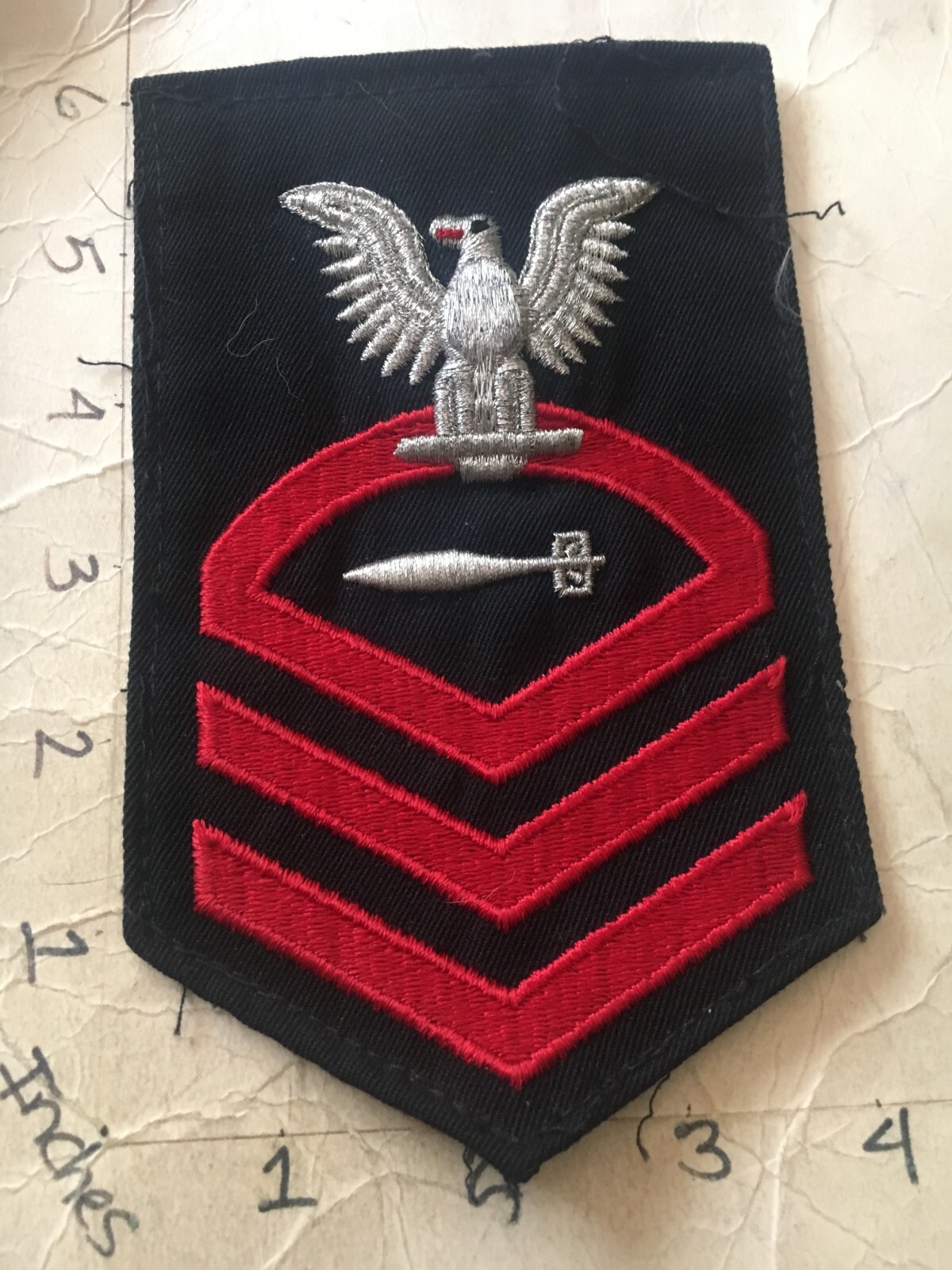 USN Rate Torpedoman Chief Petty Officer Patch 6/12/24