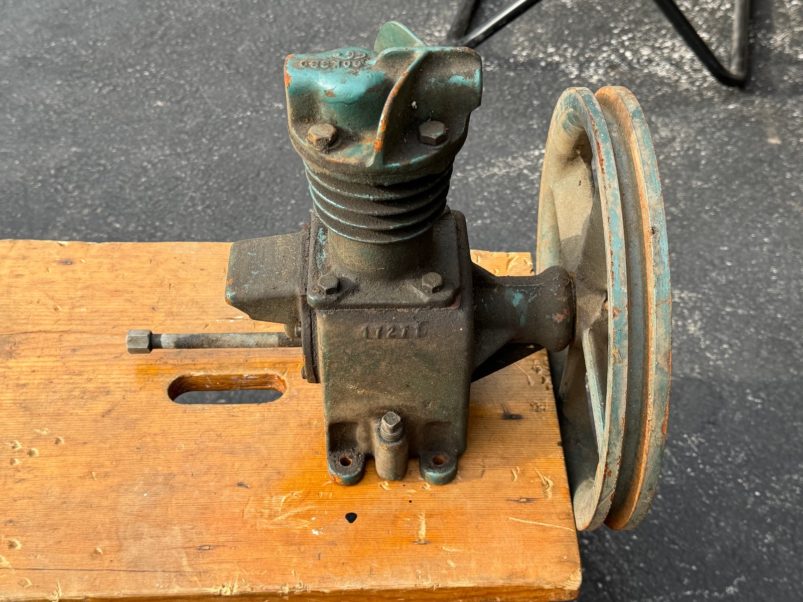 Antique Air Compressor Pump Fly Wheel Curtis Kellogg Devilbiss Automotive Tool