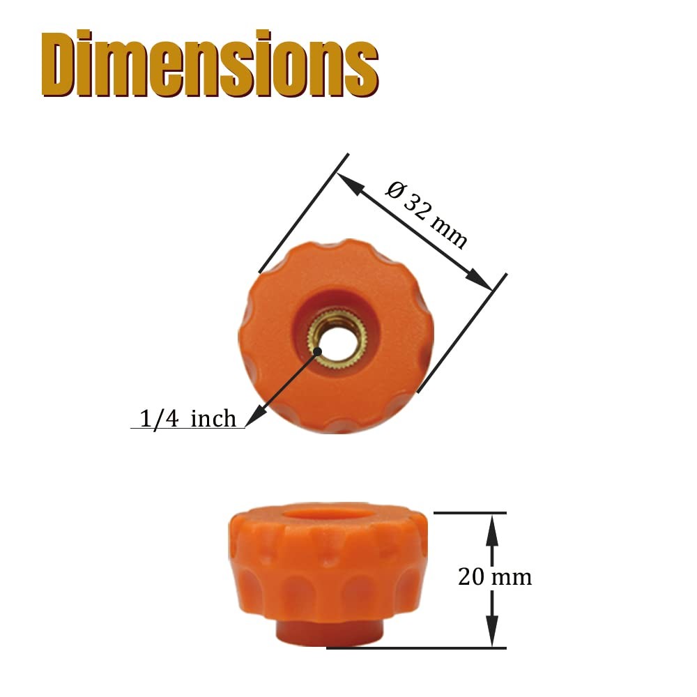 O'SKOOL T-Track Knob Kit with Threaded Through 1/4-20 Knobs, T-Bolts and...