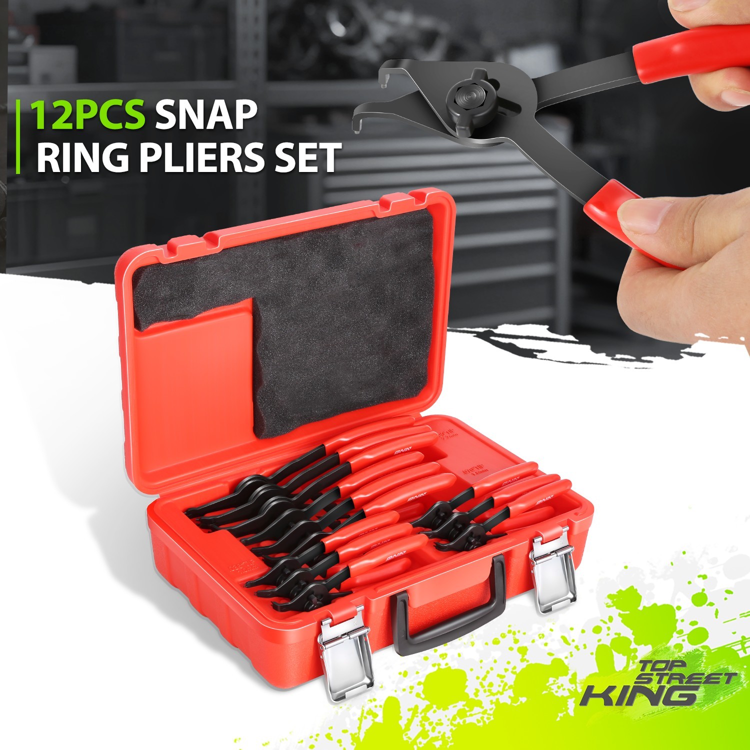 6in 8in 9in Alloy Steel Snap Ring Plier Set for Snap Ring Removal & Installation