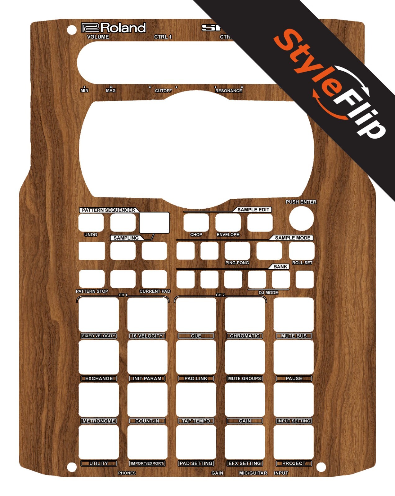 Roland SP-404 MKII Skins | Wood 2 | Protective Decal | StyleFlip Skins