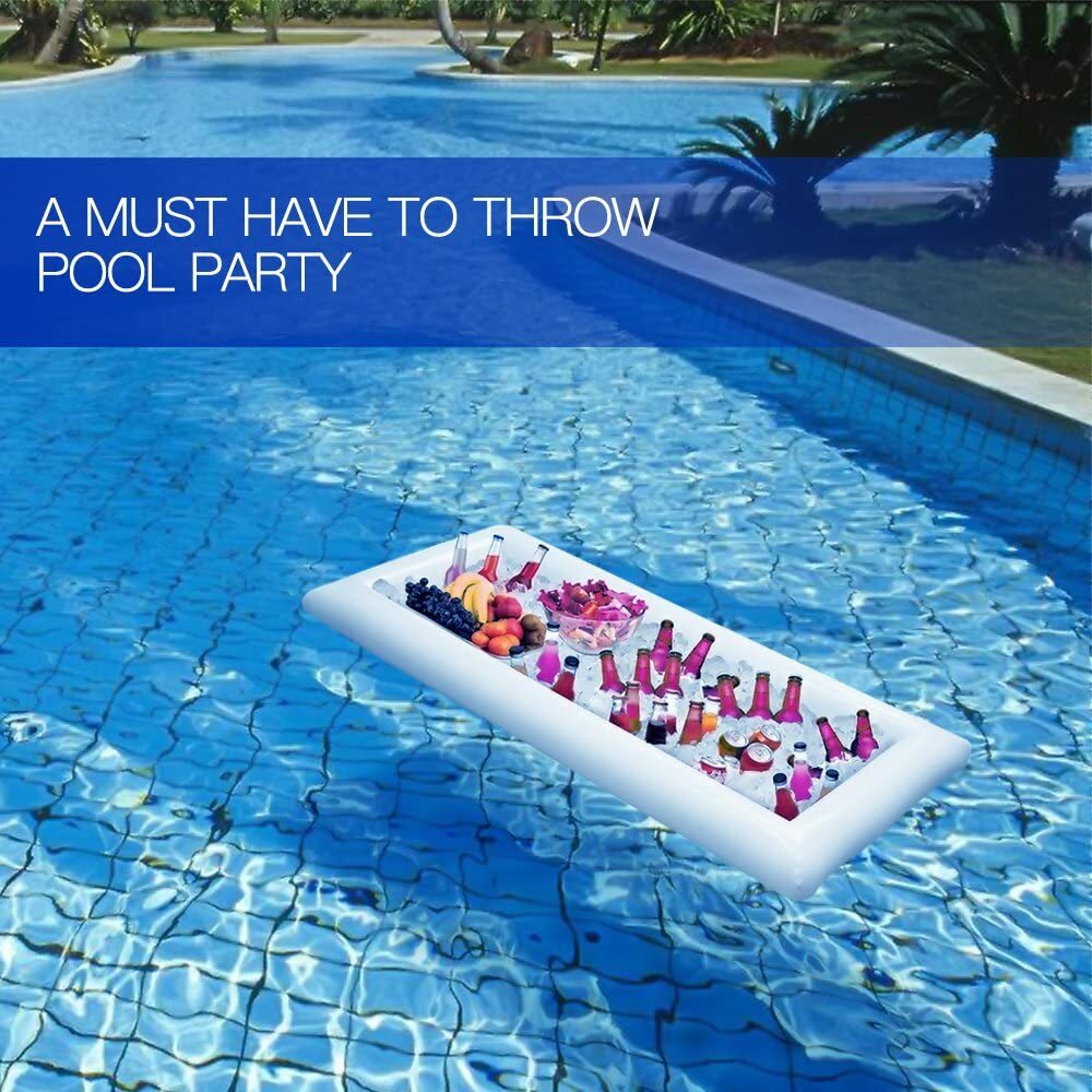 Novelty Place Inflatable Ice Serving Buffet Bar with Drain Plug - LARGE SIZE