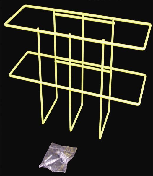 Yellow MSDS 4" Binder Rack, wall mountable, RTK Holder