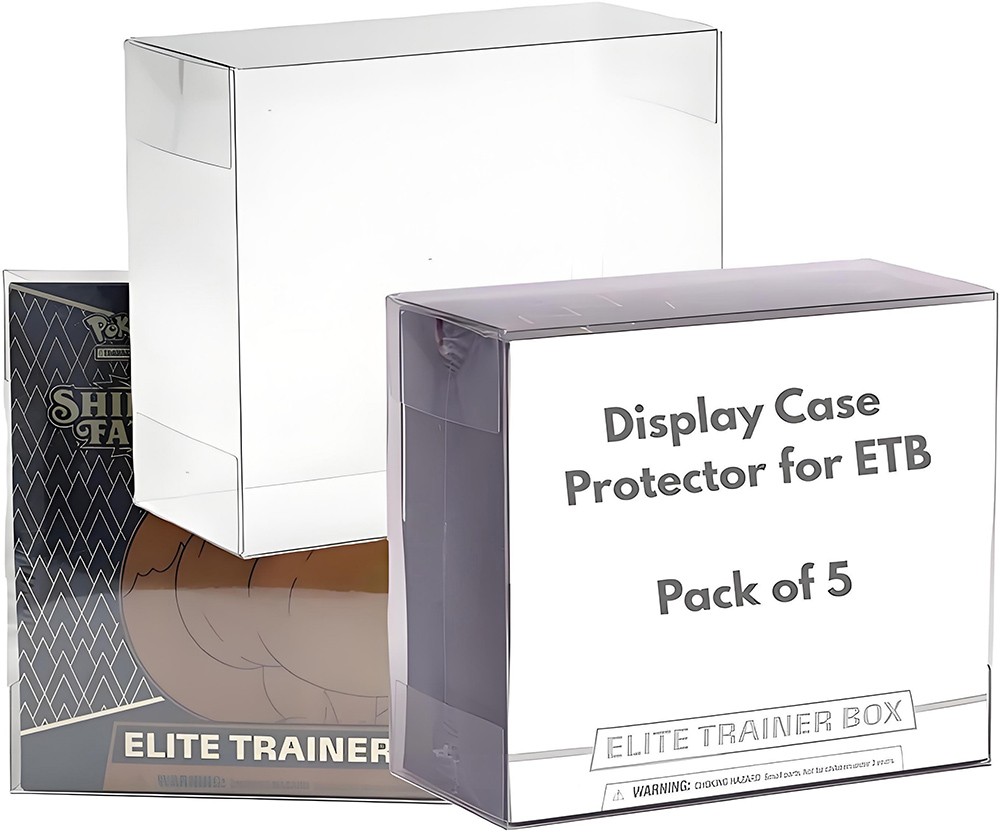 New Plastic Display Case Protector for Pokemon Elite Trainer Box ETB (5 Pack)