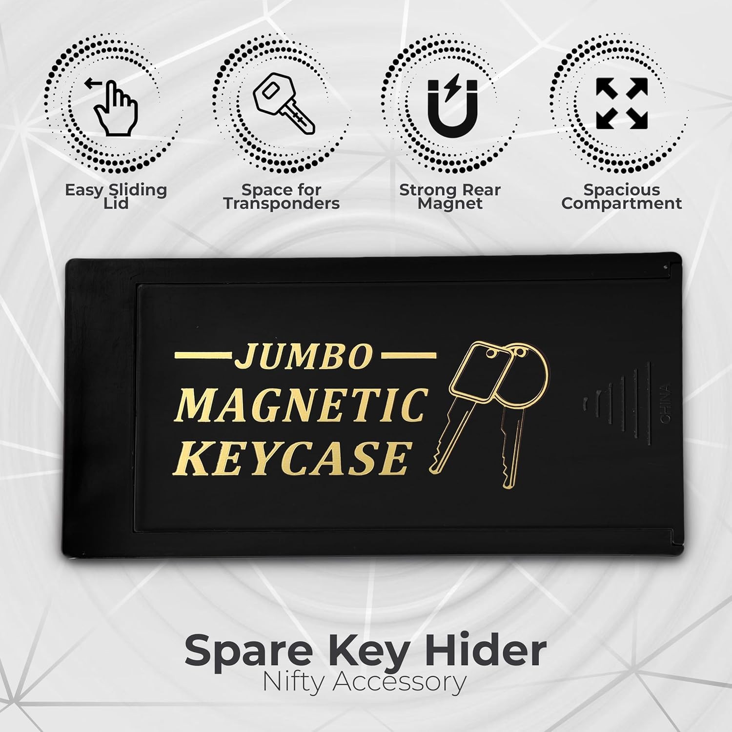 Magnetic Key Holder Hide A Kit 3 Pack Under Car Storage