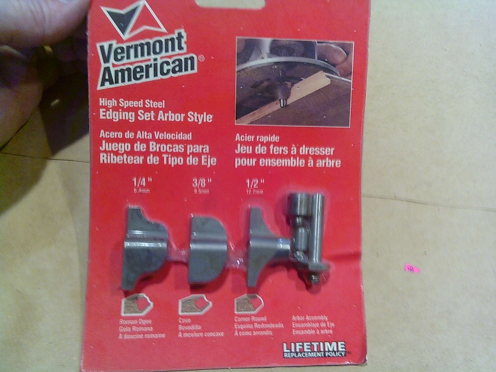 Vermont American HSS Edging Router Bit Set 22694