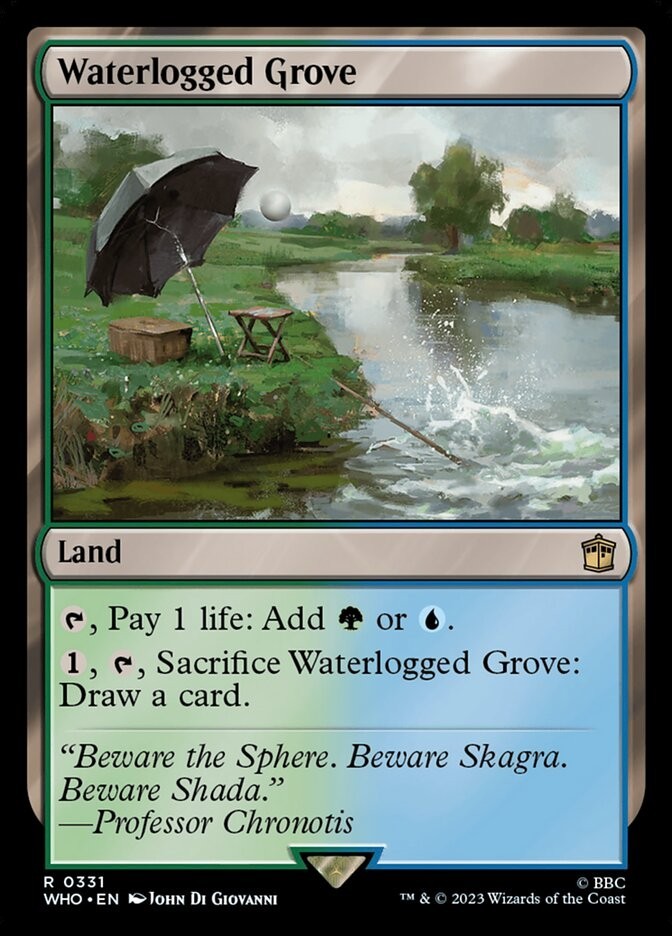 Waterlogged Grove 0331 Non Foil Rare Doctor Who Commander MTG Near Mint